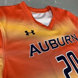 New Under Armour Auburn Tigers Jersey Womens Medium Orange Short Sleeve Sample